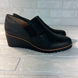 LifeStride Velocity 2.0 Booties Womens 8 Black Zora Wedge Slip On Loafer Comfort